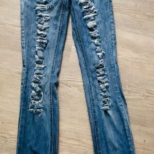 BONGO Distressed Denim Skinny Jeans